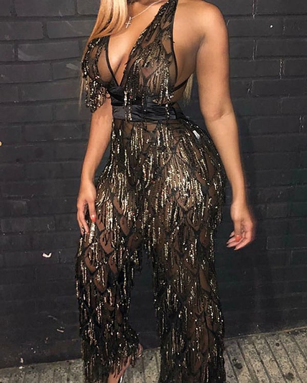 Sparkling Fringe Romper