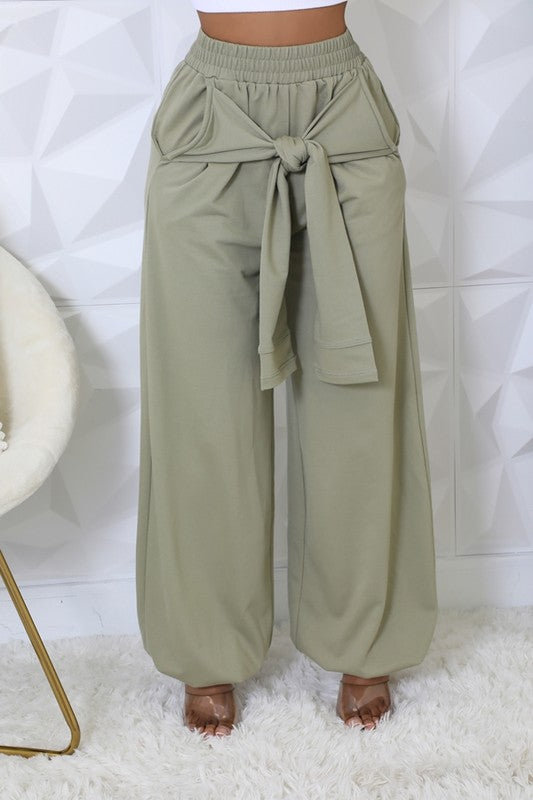 Twisted Olive Pants