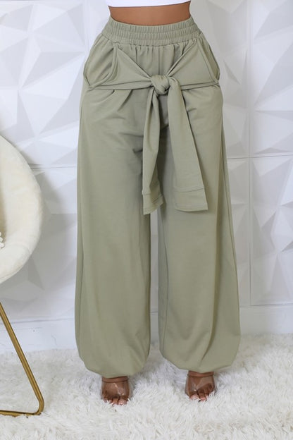 Twisted Olive Pants