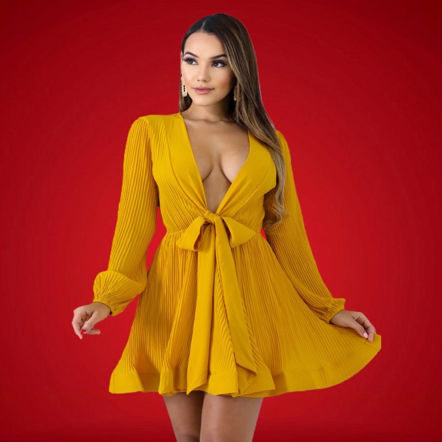 Marigold Twirl Dress