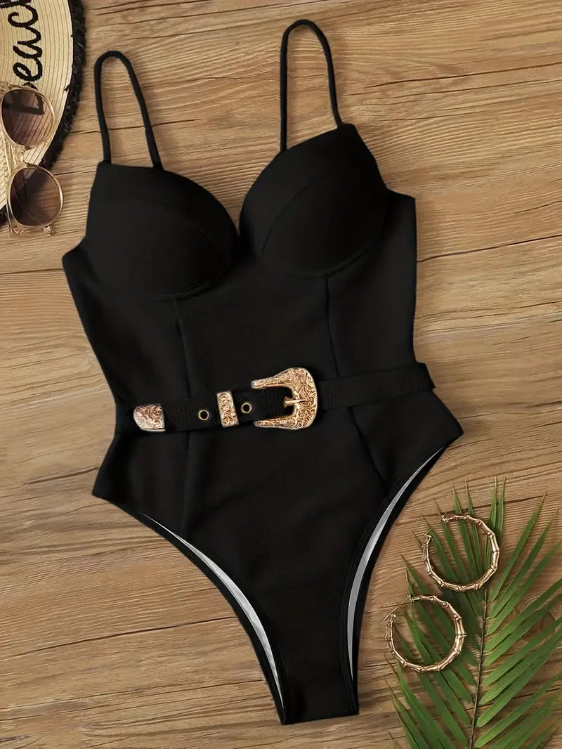 Beach Ready 1-Piece Buckle Swimsuit