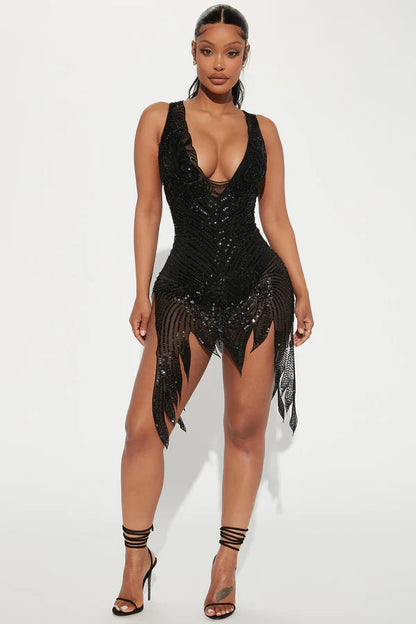 Ava Sequins Mini Dress