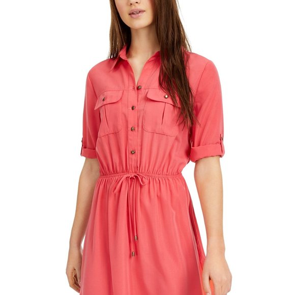 Bebop Drawstring Utility Shirtdress