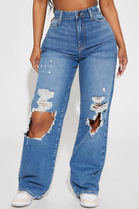Best In Class Ripped Straight Leg Jeans