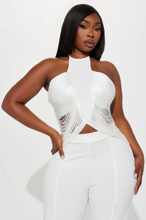 Fringed Halter Top