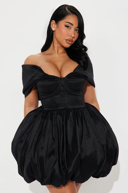 Heavenly Aura Satin Mini Dress