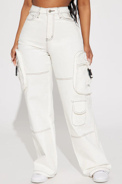 Highest Standards Non Stretch Wide Leg Cargo Jean