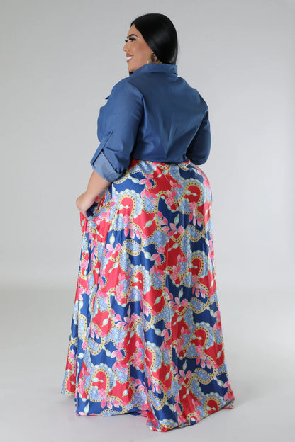 Jacy Denim Floral Dress