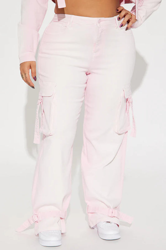 Love Hurts Ankle Strap Cargo Jeans