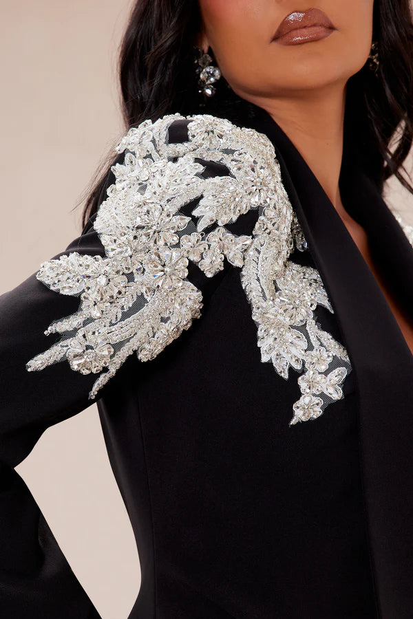 Renae Rhinestone Blazer Mini Dress