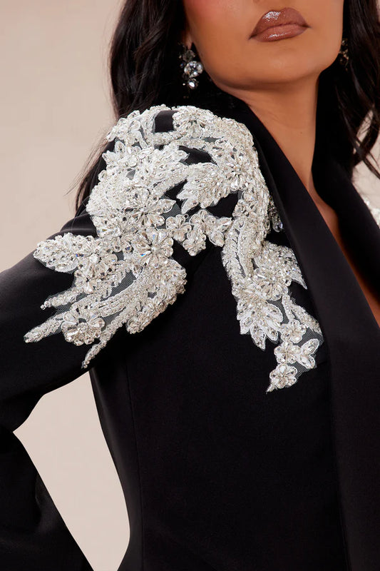 Renae Rhinestone Blazer Mini Dress