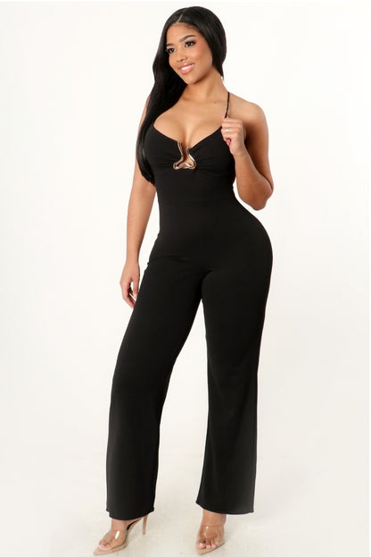 Open Heart Wide Leg Jumpsuit