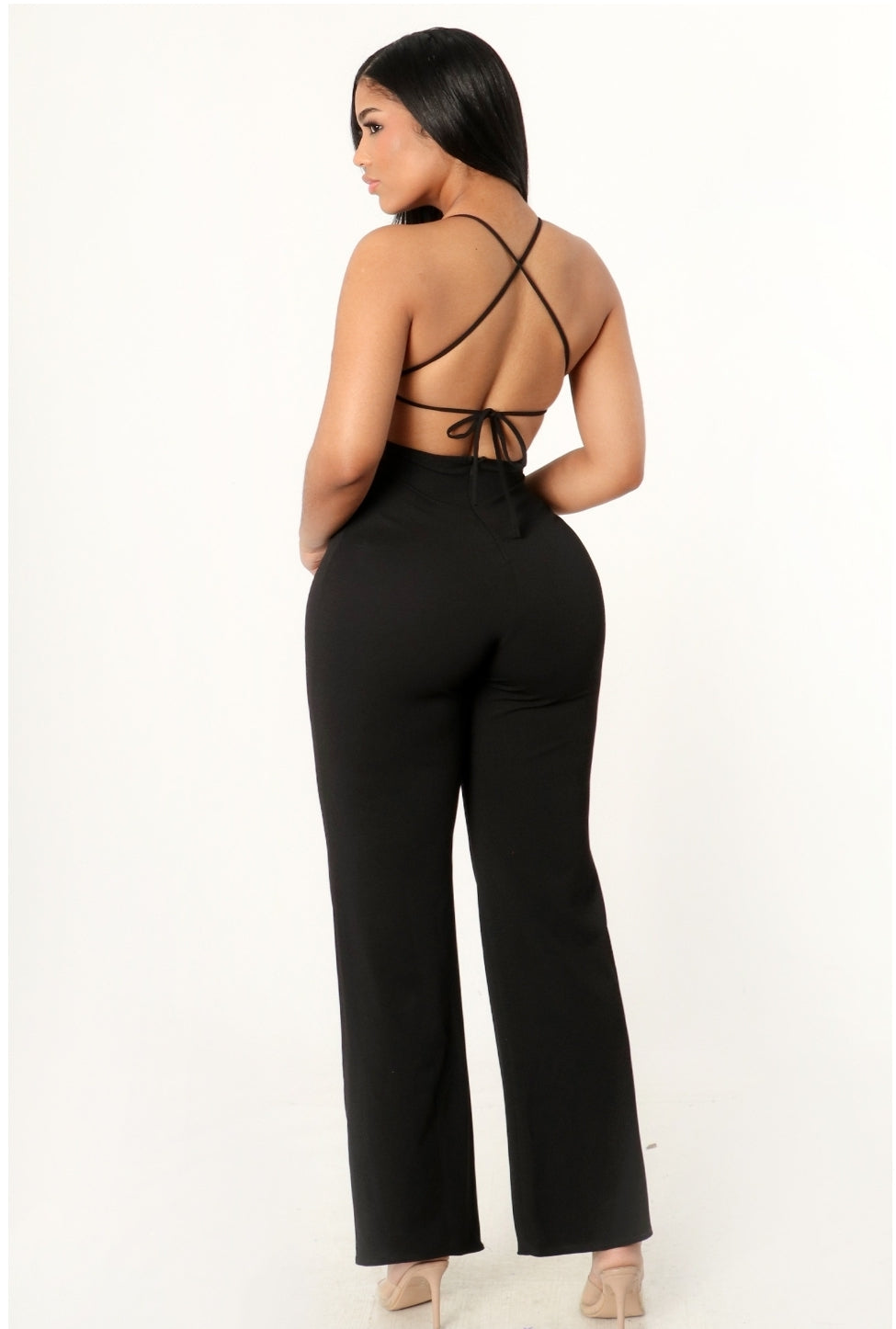 Open Heart Wide Leg Jumpsuit