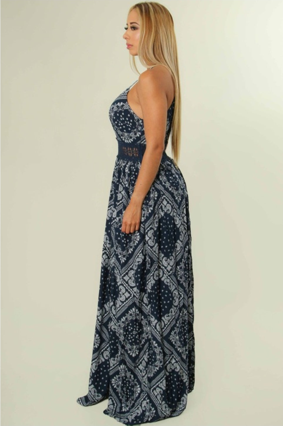 Paisley Pattern Sleepless Maxi Dress