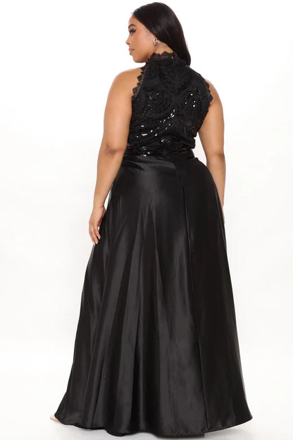 Simply Elegant Satin Maxi Gown