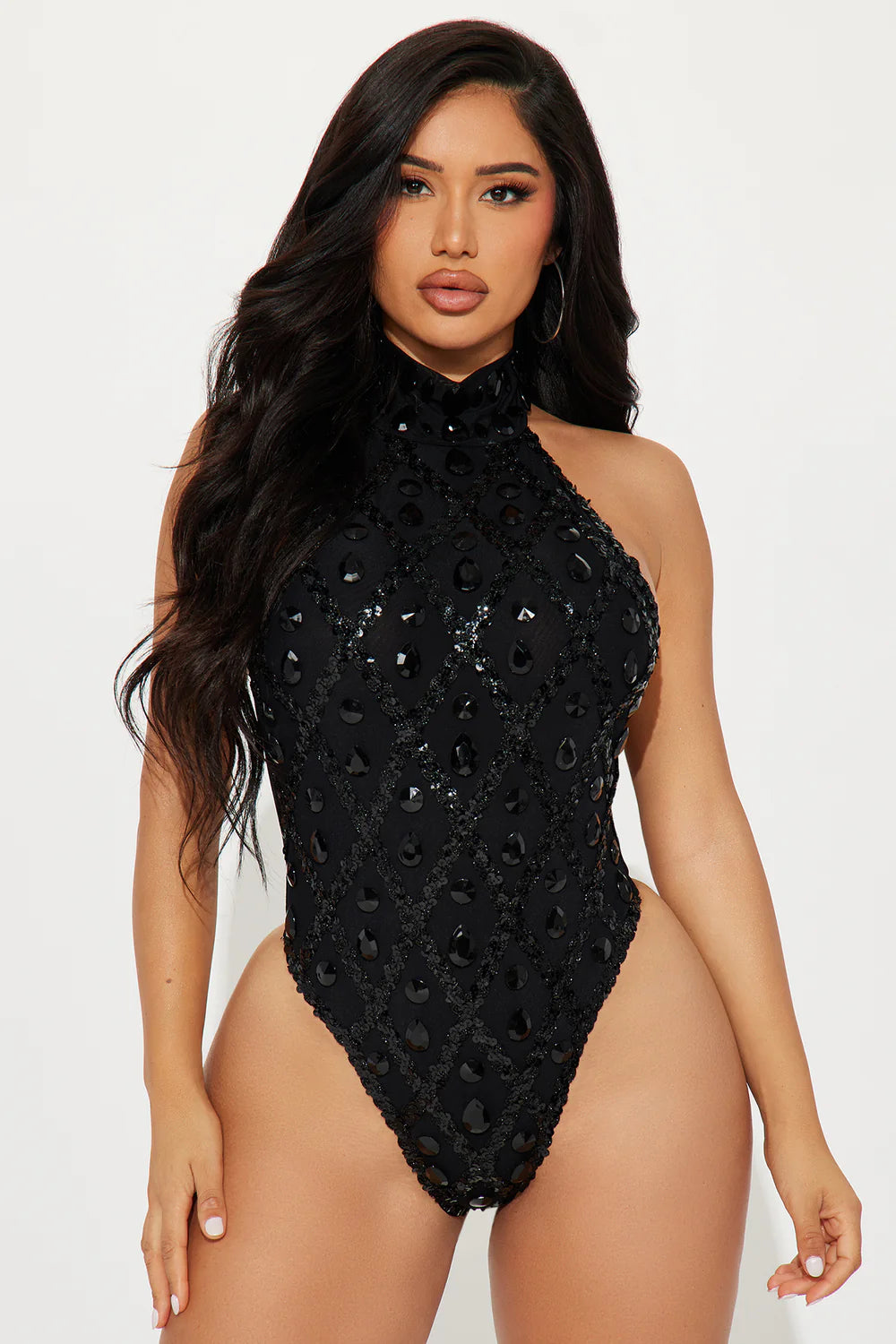 Crystal Embellished 1-pc Bodysuit