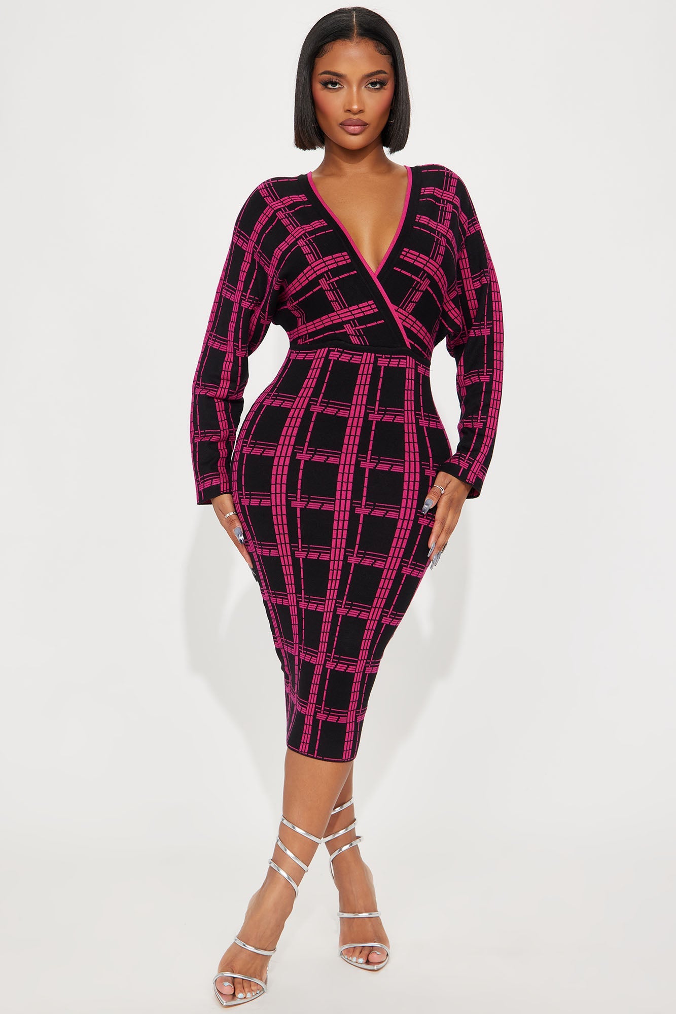 Plaid Midi Dress