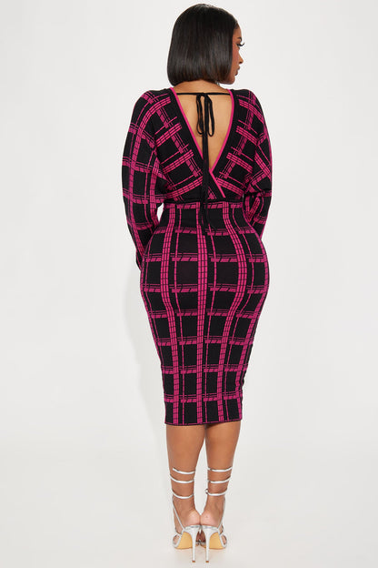 Plaid Midi Dress