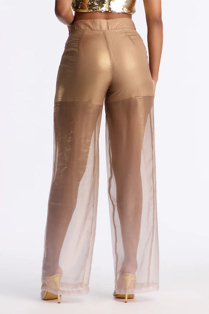 Chiffon Ombre Wide Leg Pant