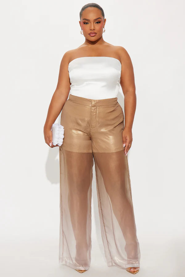 Chiffon Ombre Wide Leg Pant
