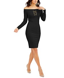 Thalia Sodi Off-Shoulder Scuba Dress