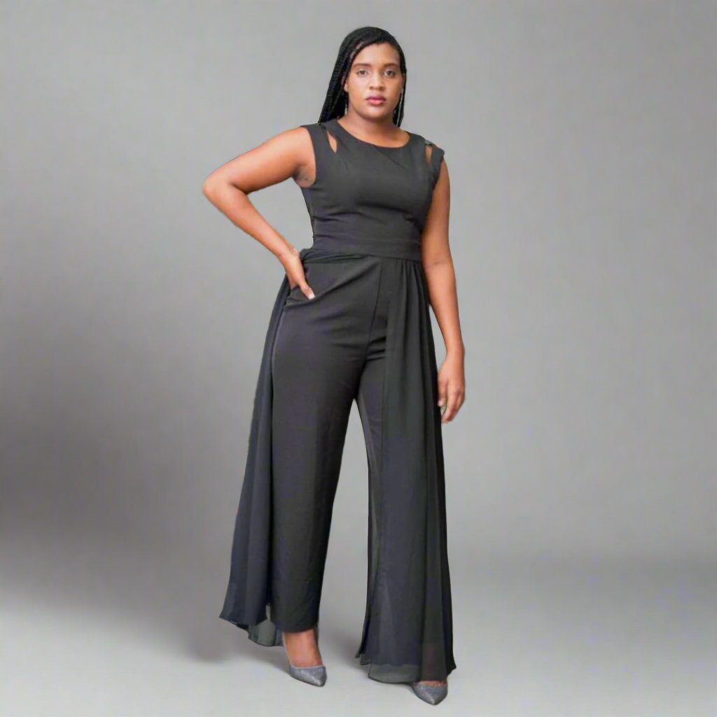 FR Fashions Cold-Shoulder Jumpsuit