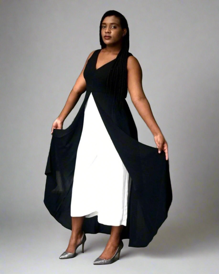 Adrianna Papell Two-Tone Jumpsuit