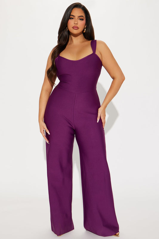 Over The Top Plumb Jumpsuit